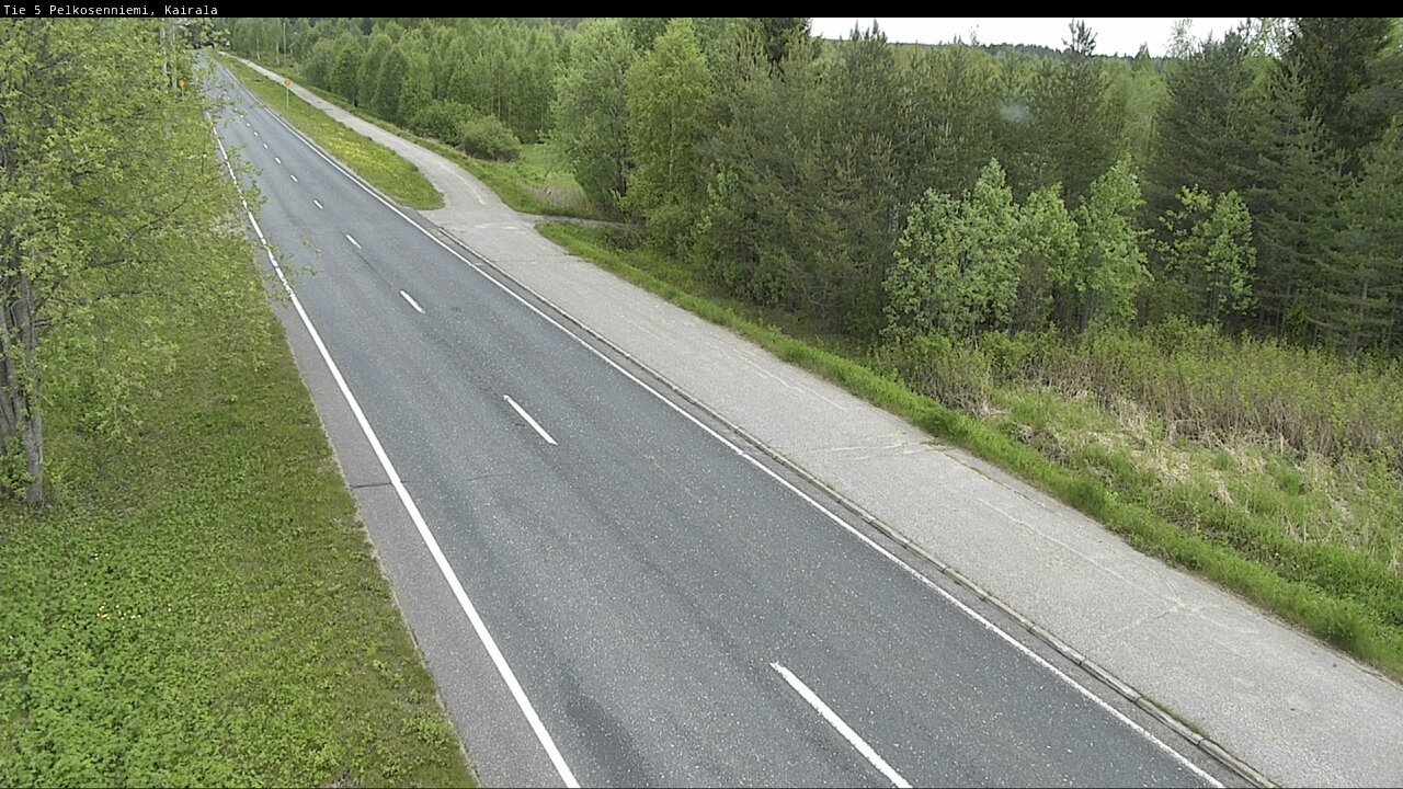 Weather Camera Image Väg 5 Pelkosenniemi, Kairala, Pelkosenniemi, Lappi