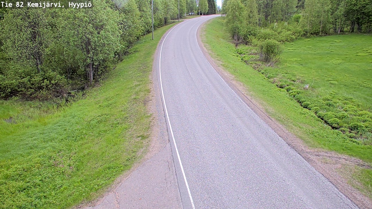 Weather Camera Image Road 82 Kemijärvi, Hyypiö, Kemijärvi, Lappi