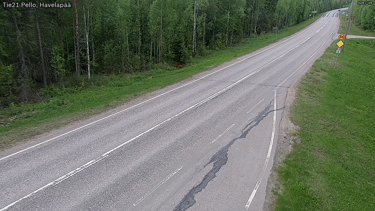 Weather Camera Image Väg 21 Pello, Havelanpää, Pello, Lappi