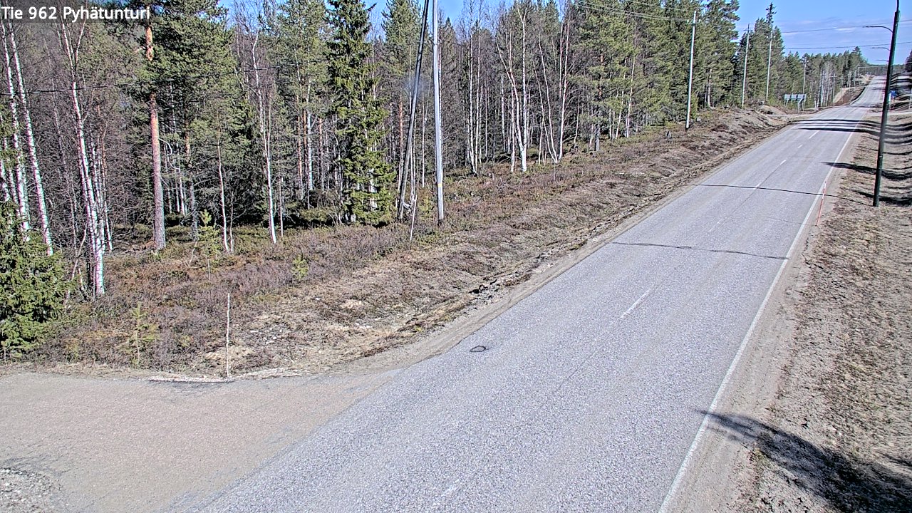 Weather Camera Image Road 962 Pelkosenniemi Pyhätunturi, Pelkosenniemi, Lappi