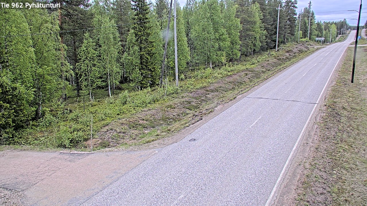 Weather Camera Image Road 962 Pelkosenniemi Pyhätunturi, Pelkosenniemi, Lappi