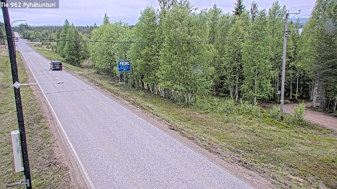Weather Camera Image Road 962 Pelkosenniemi Pyhätunturi, Pelkosenniemi, Lappi