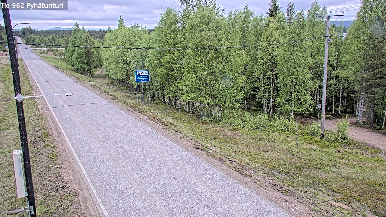 Weather Camera Image Väg 962 Pelkosenniemi Pyhätunturi, Pelkosenniemi, Lappi