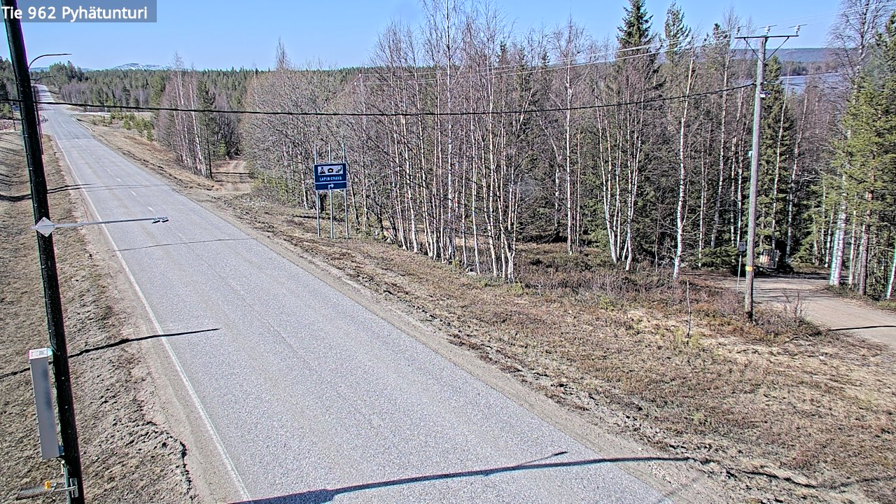 Weather Camera Image Road 962 Pelkosenniemi Pyhätunturi, Pelkosenniemi, Lappi