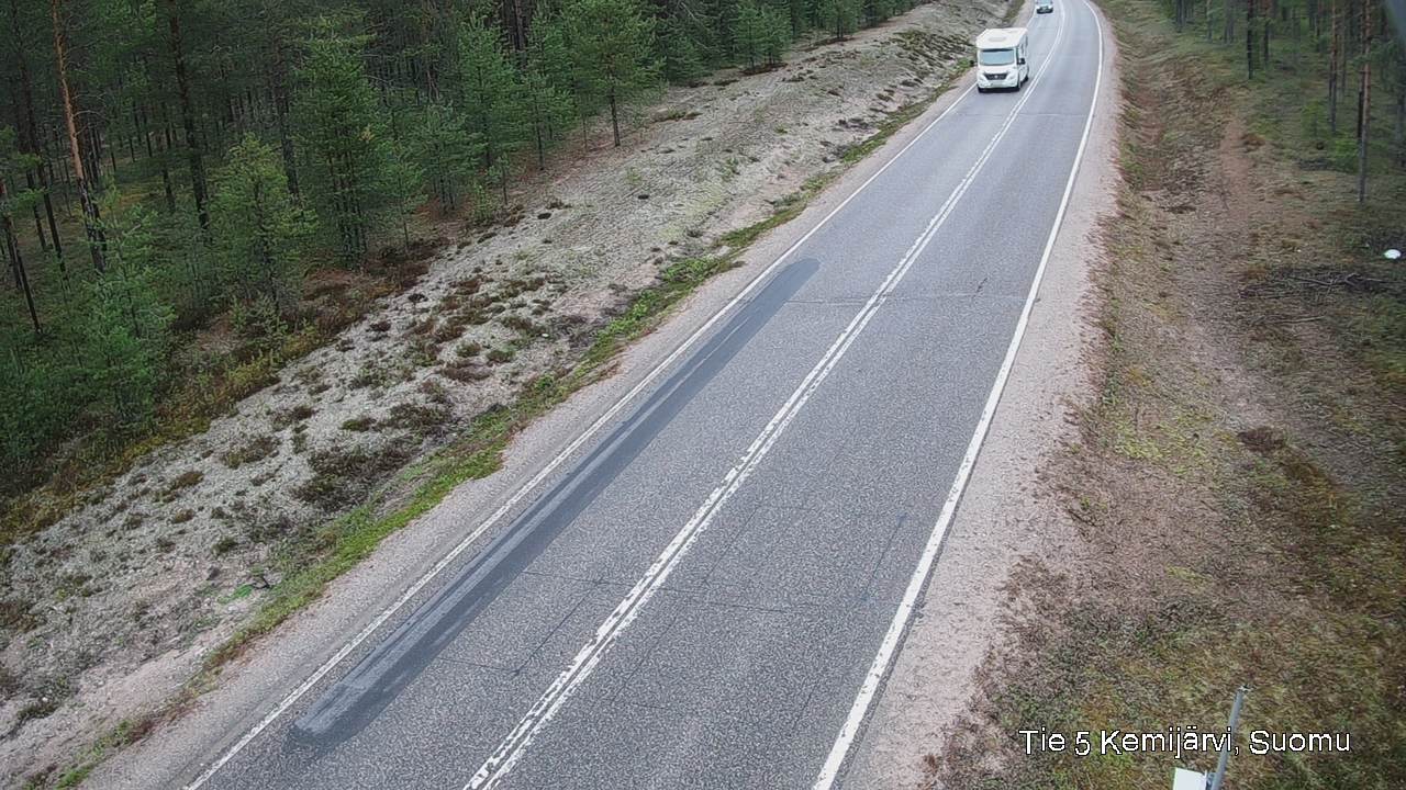 Weather Camera Image Väg 5 Kemi träsk, Suomu, Kemijärvi, Lappi