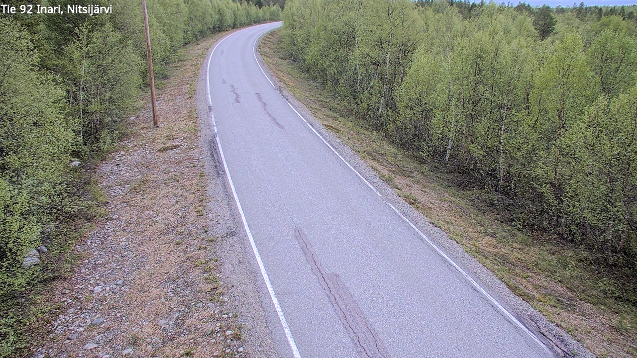 Weather Camera Image Väg 92 Enare, Nitsijärvi, Inari, Lappi