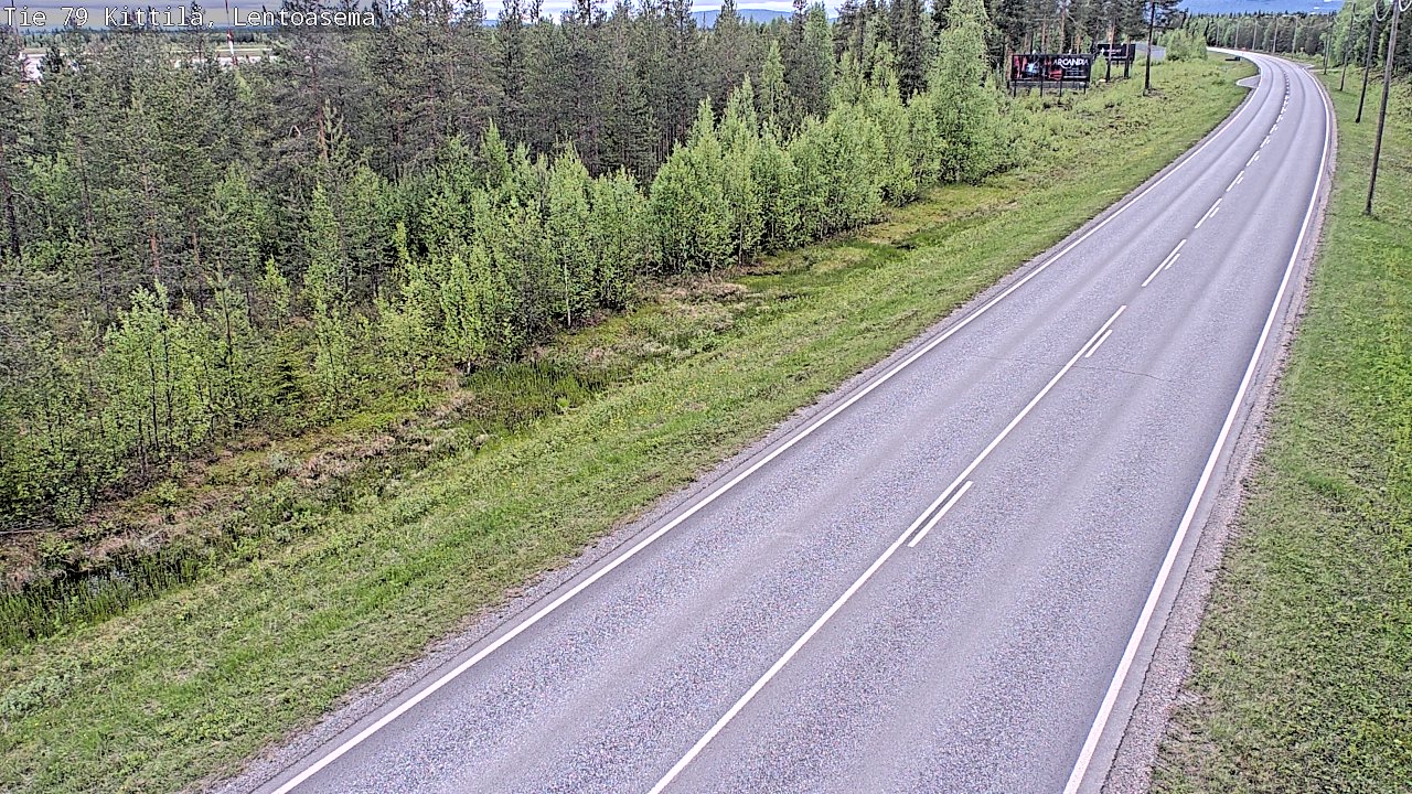 Weather Camera Image Väg 79 Kittilä, Lentoasema, Kittilä, Lappi