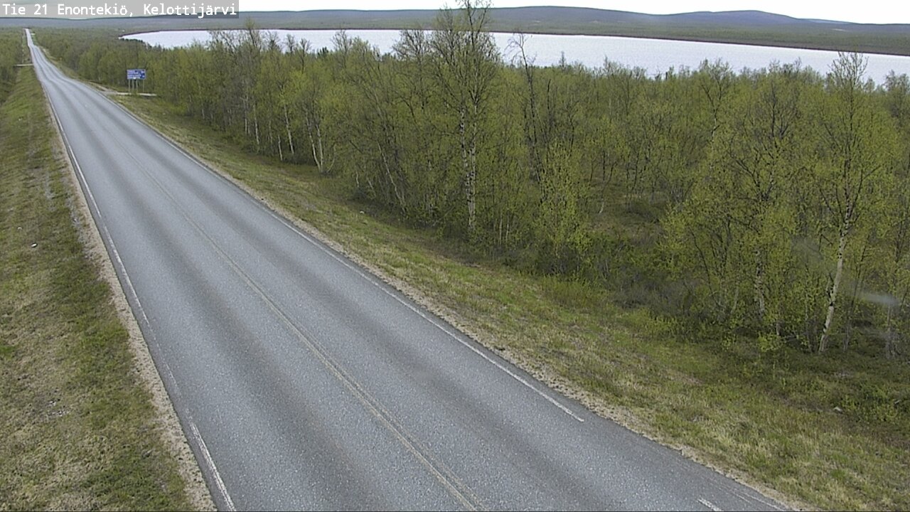 Weather Camera Image Road 21 Enontekiö, Kelottijärvi, Enontekiö, Lappi