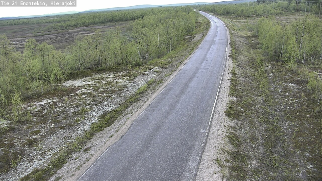 Weather Camera Image Road 21 Enontekiö, Hietajoki, Enontekiö, Lappi