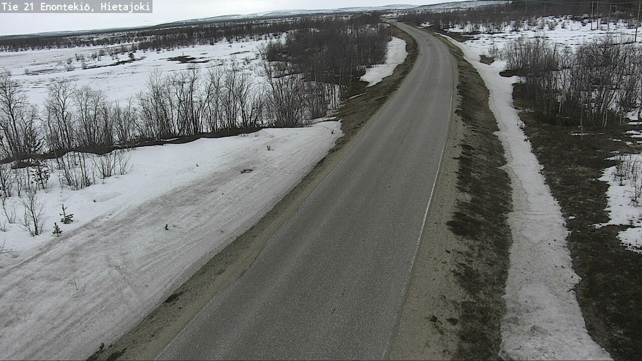 Weather Camera Image Road 21 Enontekiö, Hietajoki, Enontekiö, Lappi