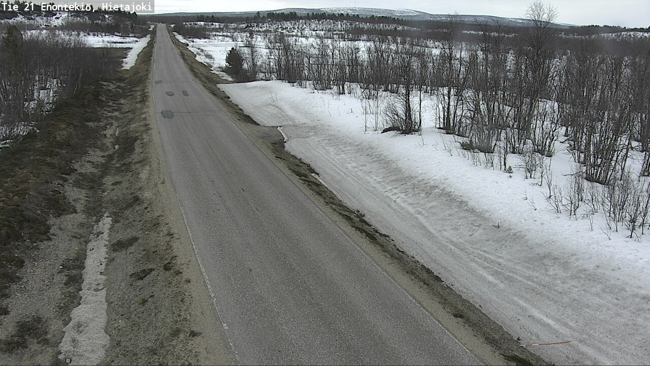 Weather Camera Image Road 21 Enontekiö, Hietajoki, Enontekiö, Lappi