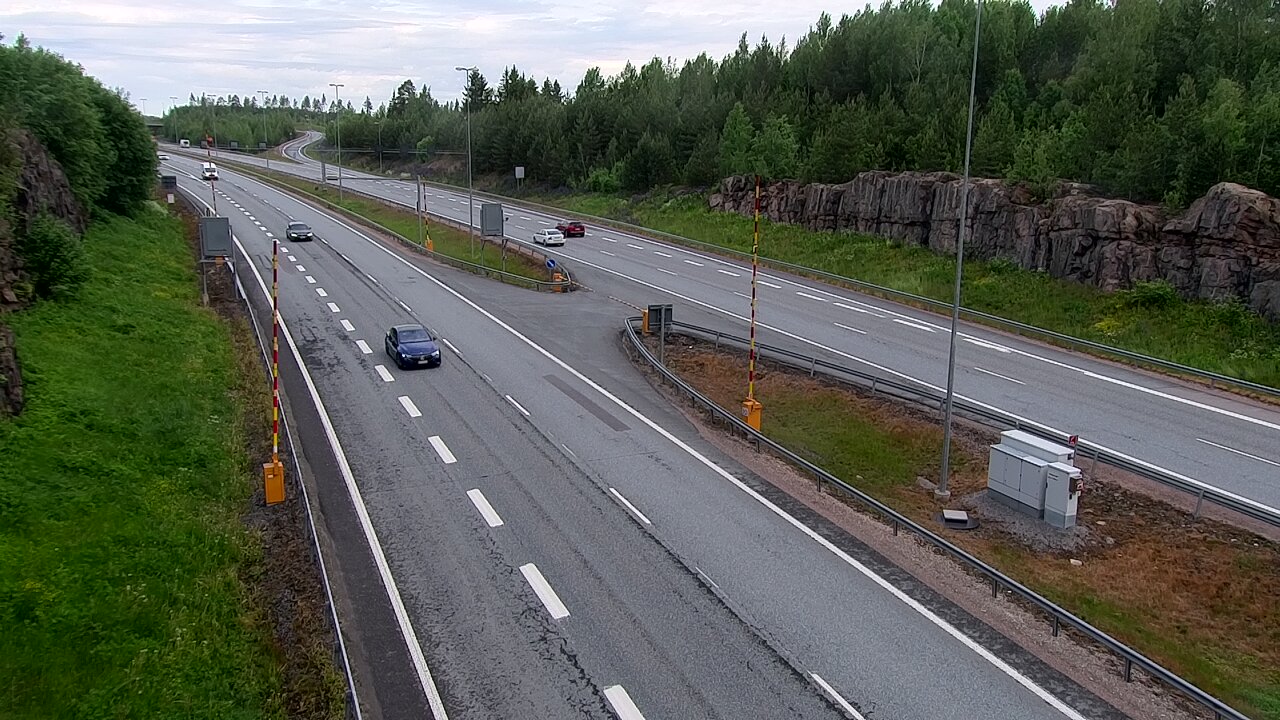 Kelikamerat Kuva Tie 1 Lohja, Tervakorpi, puomi länsi, Lohja, Uusimaa